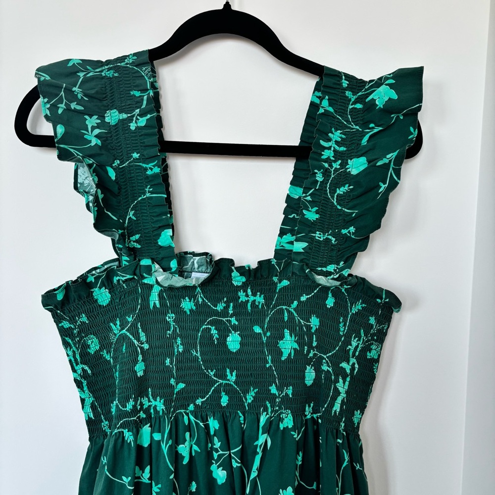 Hill House Green Floral Midi Dress - Picture 5 of 8